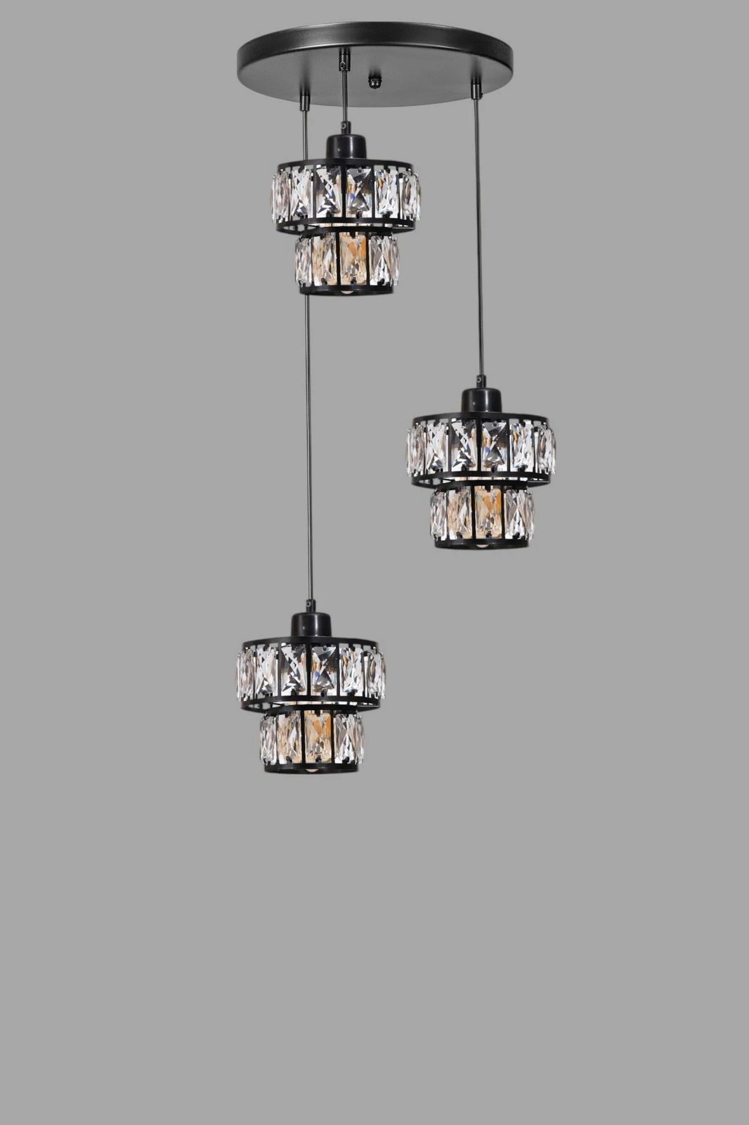 Llambë tavani Opviq, 9038-3, metal i zi, gotë, lartësi e rregullueshme