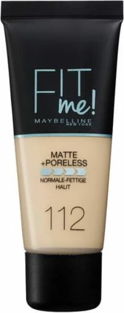 Fondatinë Maybelline Fit Me Matte & Poreless 112 Soft Beige unisex 30ml