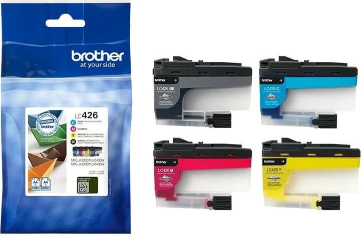 Kartush boje, Brother LC-426VAL, rezistent ndaj zbehjes, ngjyra BK/C/M/Y, paketë 4 copë