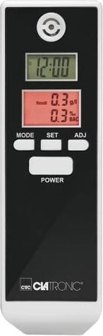 Alkomatizues Clatronic AT 3605, 0,2 ‰ - 0,5 ‰, i bardhë/i zi