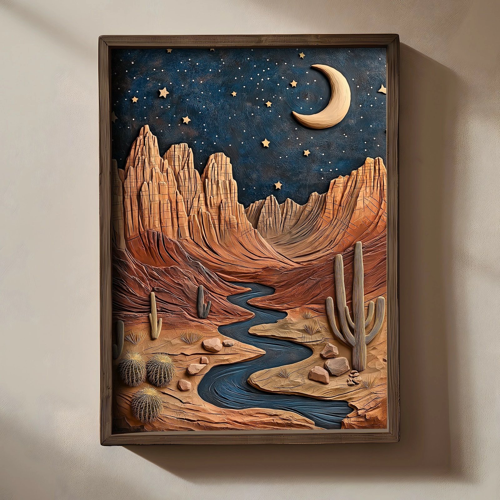 Pikturë dekorative me kornizë MDF, shumëngjyrëshe, Wallity, TUN091-L, 35x47x2 cm