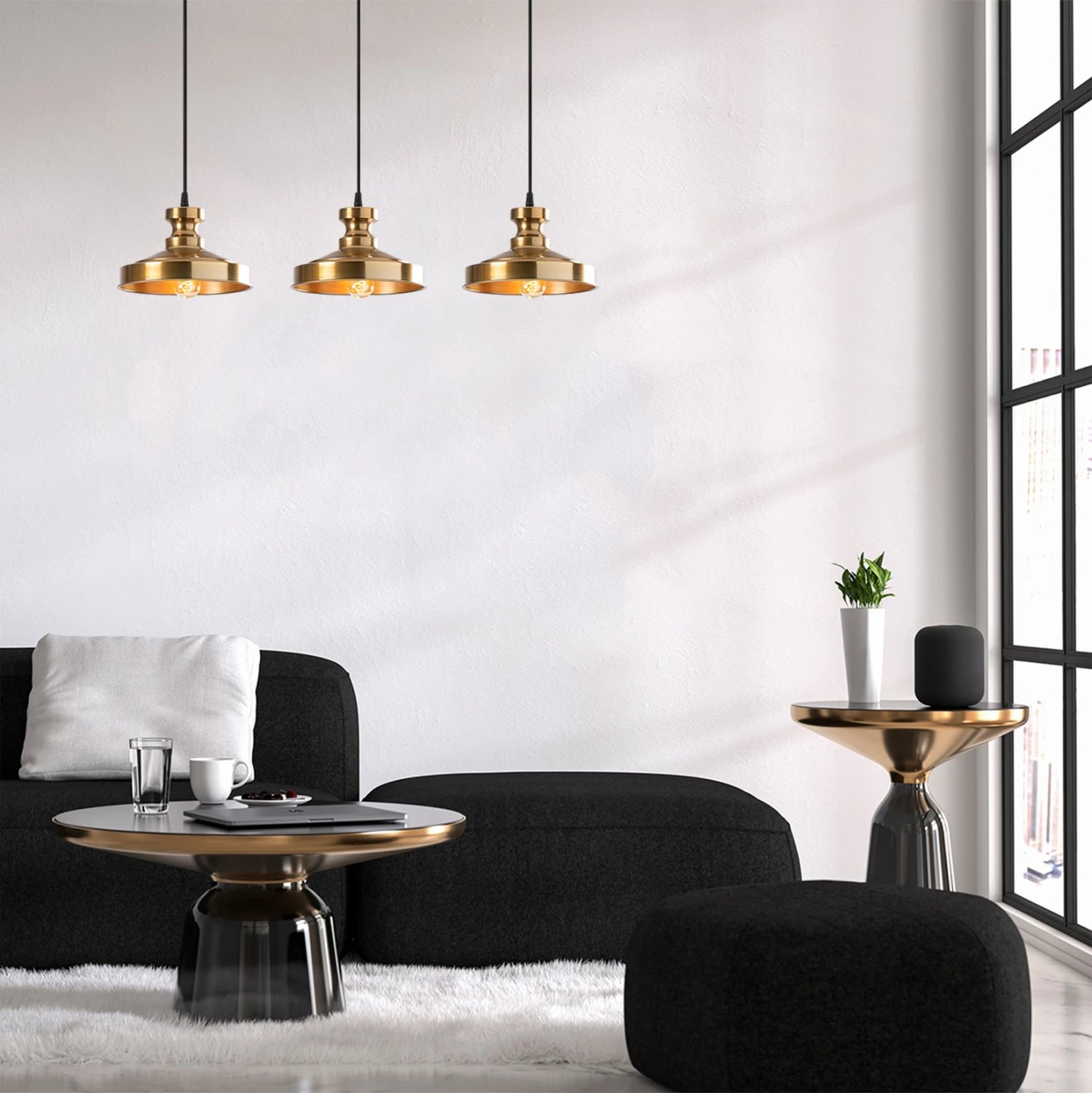 Dritë varëse metalike bronzi E27 FH7317 72x22x29-109cm
