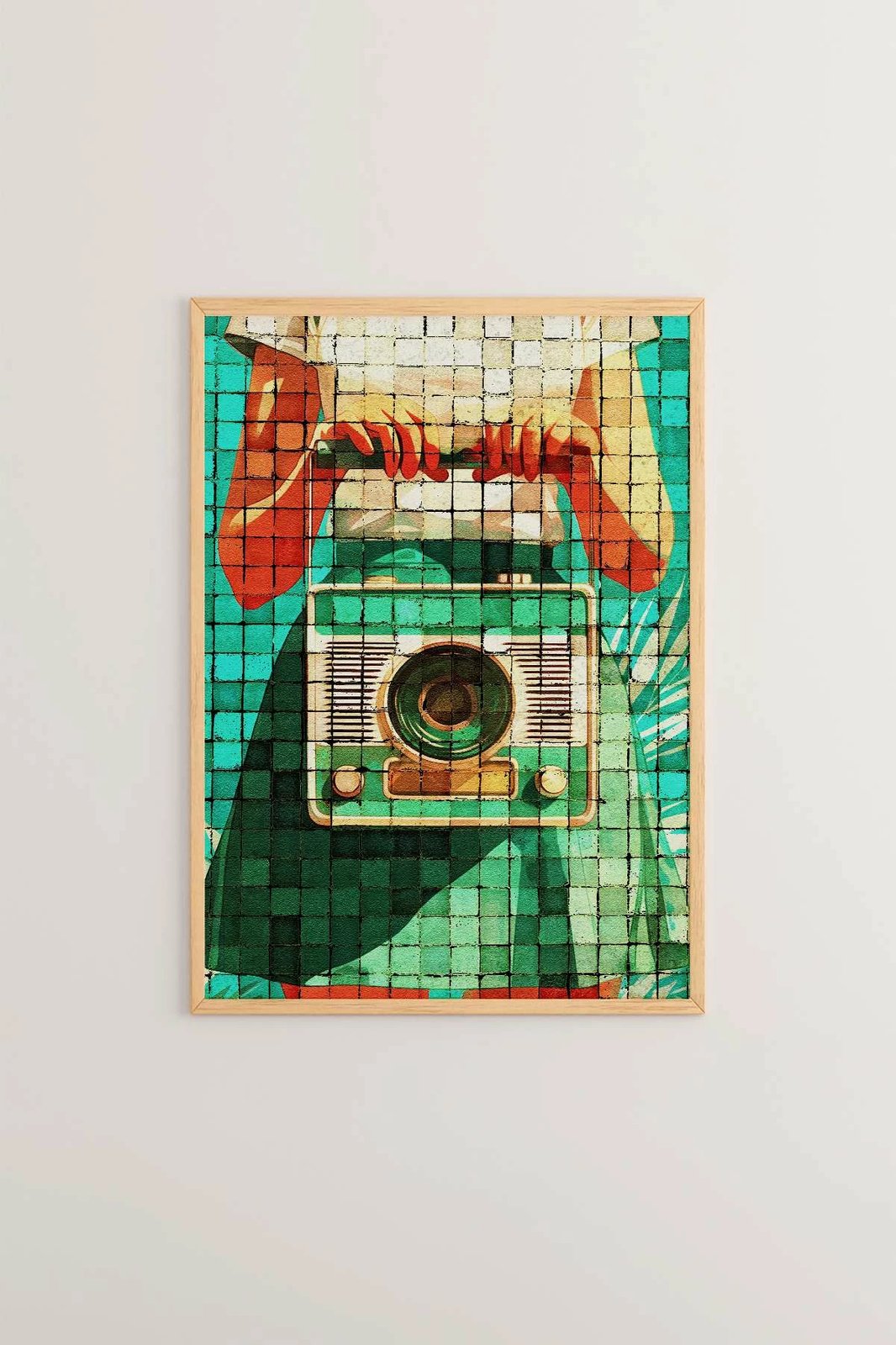 Pikturë dekorative me kornizë, shumëngjyrëshe, Popmosaic11