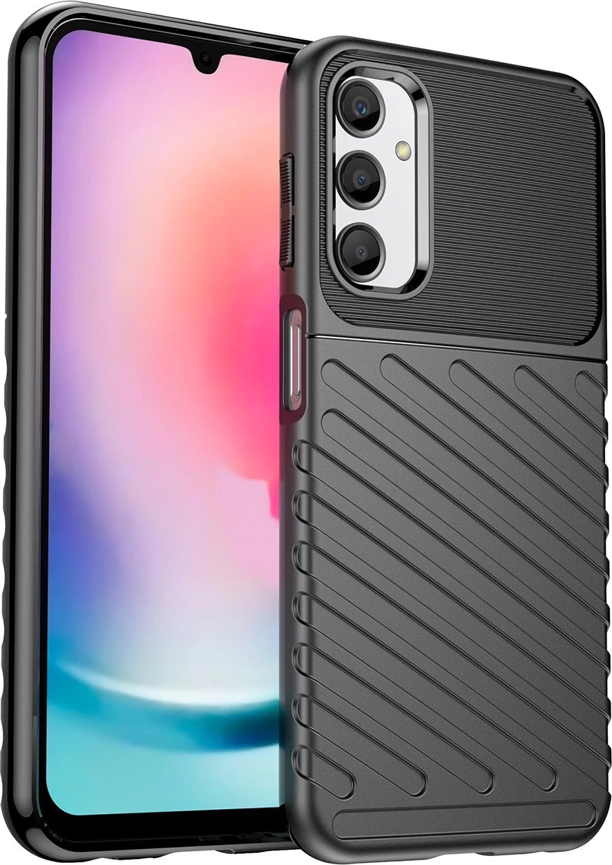Mbështjellës Hurtel Thunder Case për Samsung Galaxy A24 4G, TPU, i zi