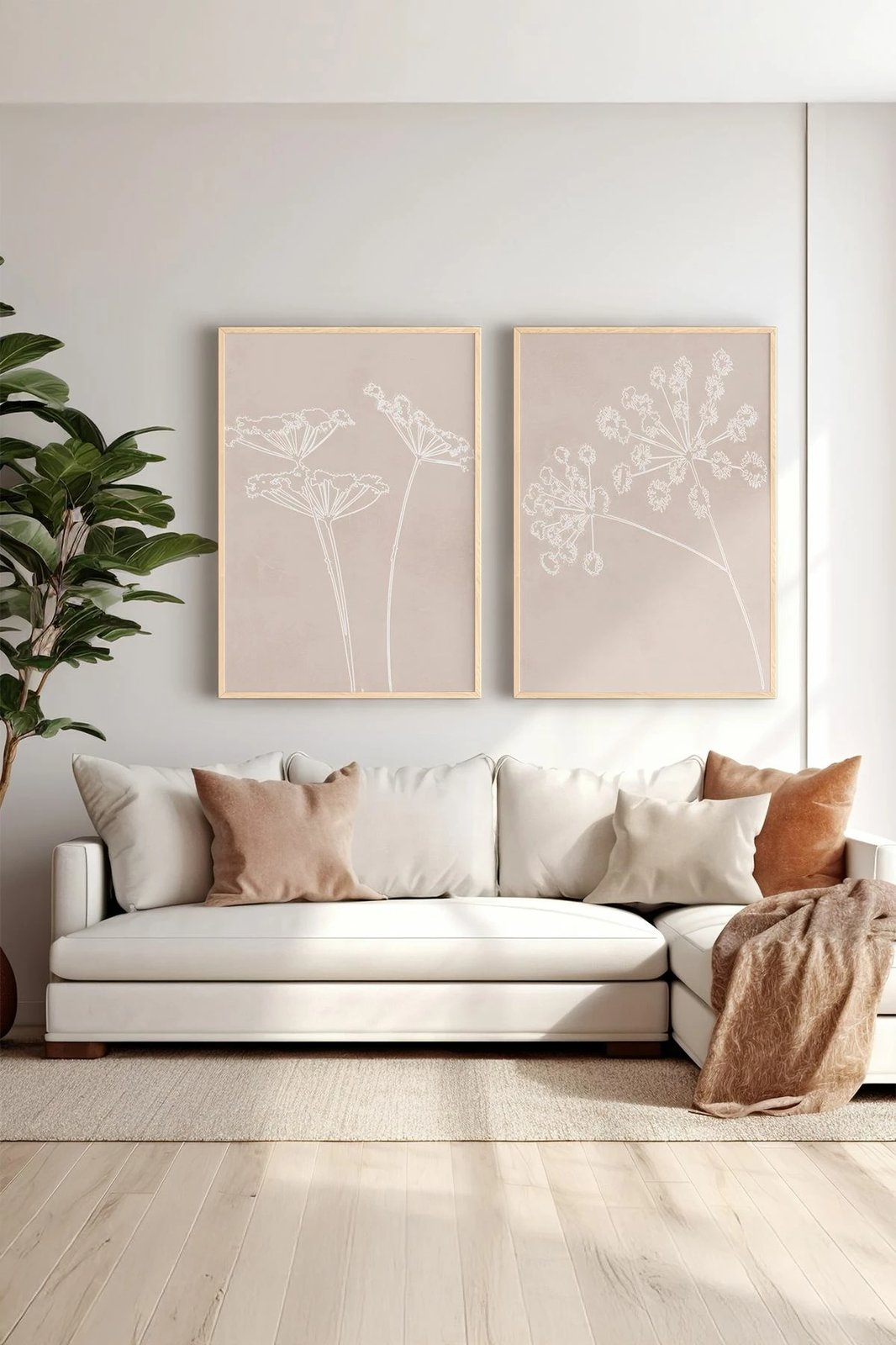 Set pikturash dekorative me kornizë, 2 copë, Wallity, Ersy2Lımodel45-Ahsap