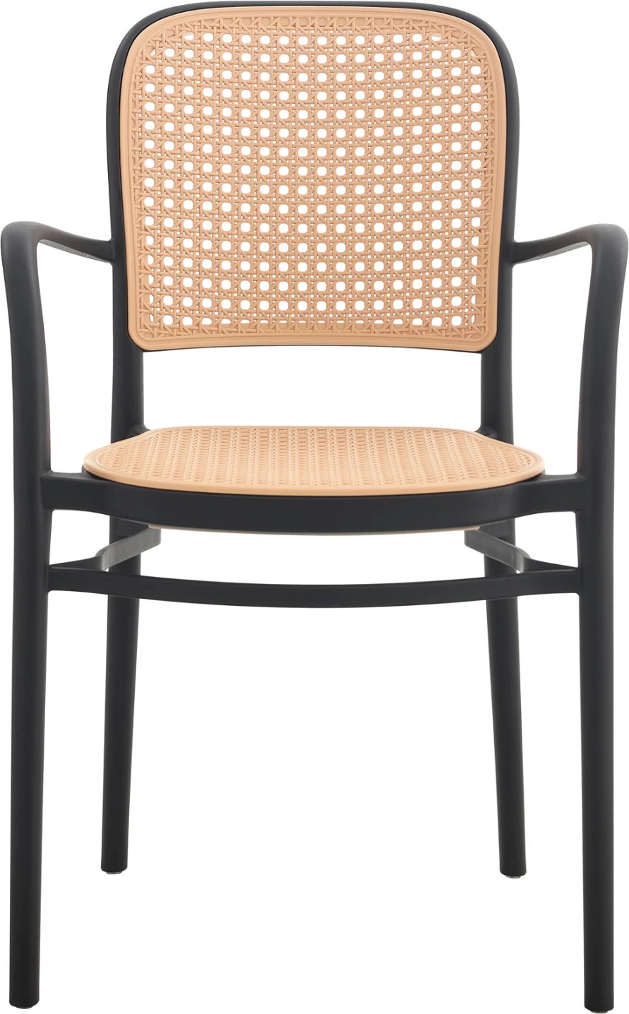 Karrige polipropileni FLOW FH5938.02, ngjyrë zezë dhe bezhë, 56x52.5x85.5 cm