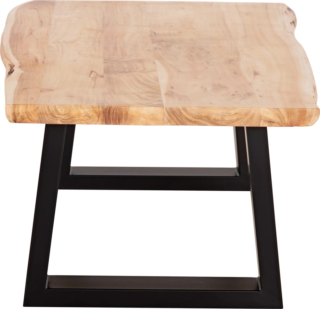 Tavolinë kafeje MONTANA FH8166.21, trashësi sipërfaqe 4cm, dru akacie, ngjyrë natyrale e lehtë, 115x63x40Hcm