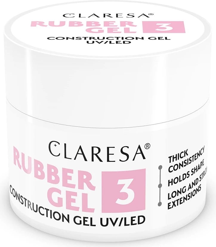 Xhel ndërtues për thonj Claresa Rubber Gel 3, 45g