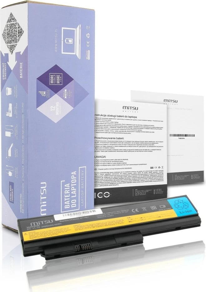 Bateri laptop Mitsu BC/LE-X230 për Lenovo ThinkPad X230/X230i, 4400 mAh, 11.1V, 6 qeliza
