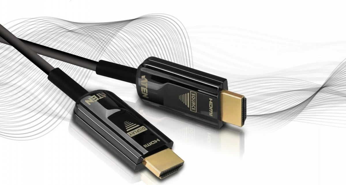 Kabllo HDMI 2.0 optike aktive, ATEN VE781010, 10 m, True 4K 18 Gb/s, mashkull–mashkull, e zezë