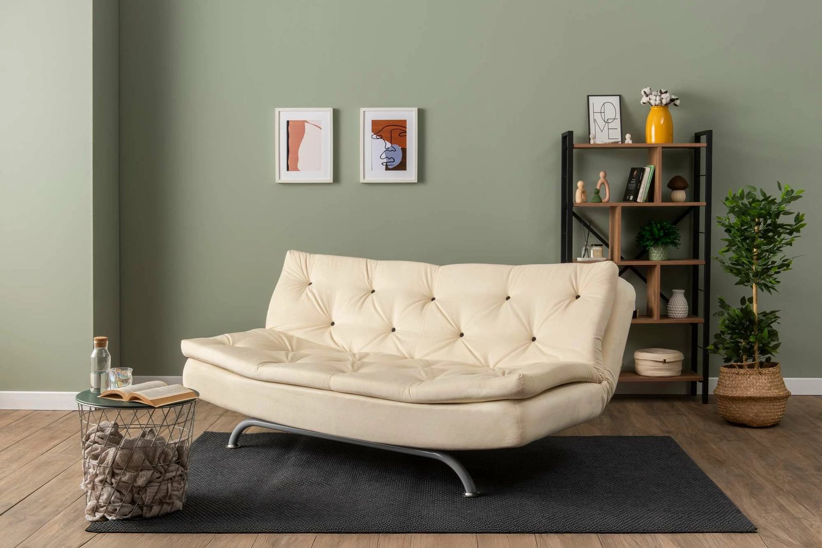 Divan-krevat treshe, Atelier del Sofa, Rivo, krem