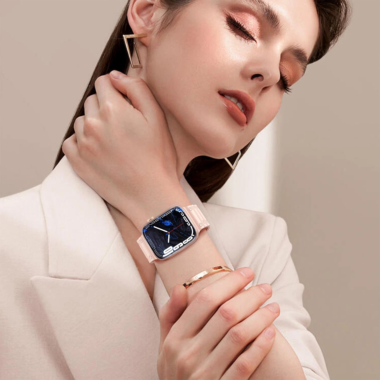 Rrip për Apple Watch Hurtel Strap Triple Protection, 38/40/41mm, i bardhë