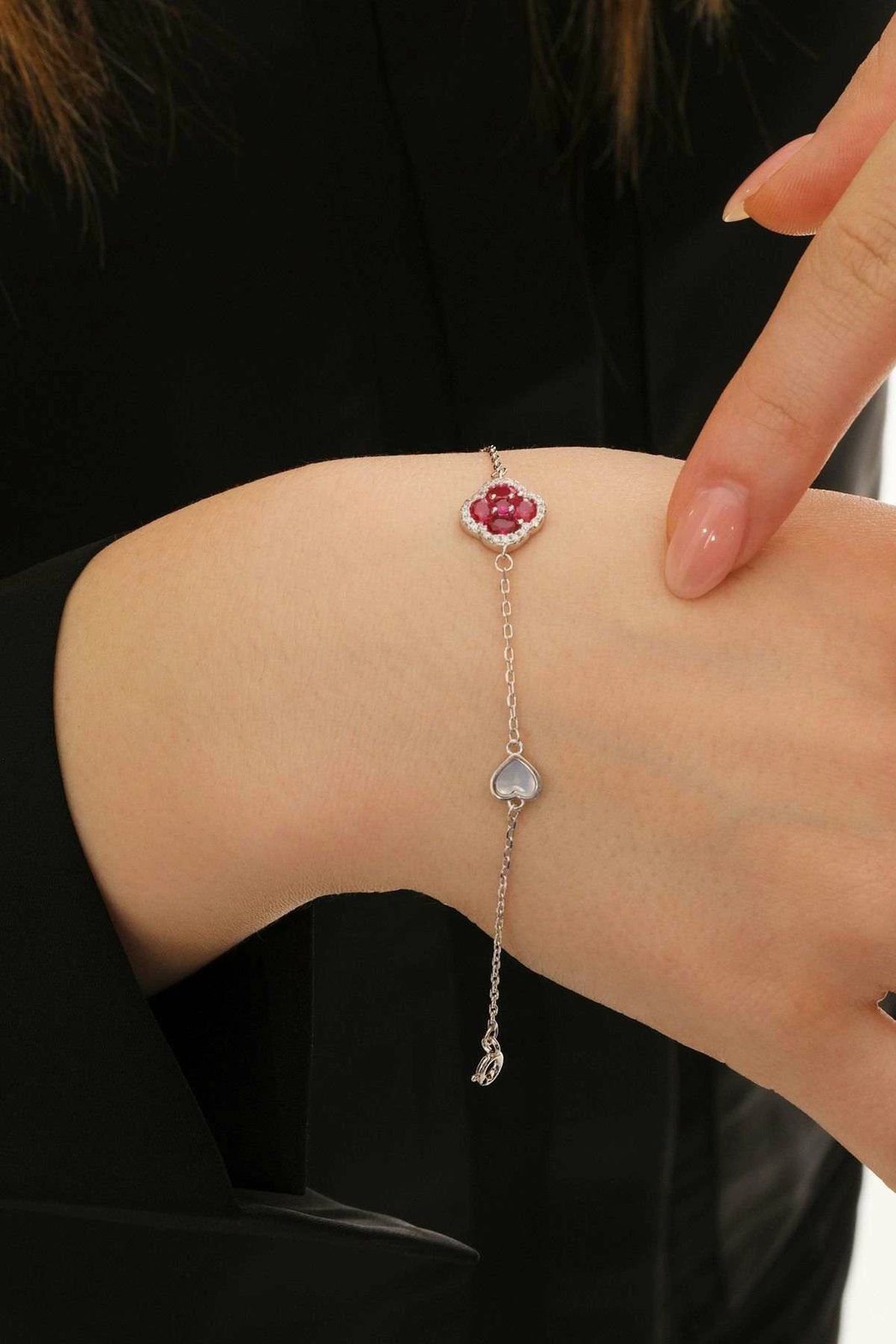 Byzylyk argjendi Jumeon, ngjyrë fuchsia, SGTL12643