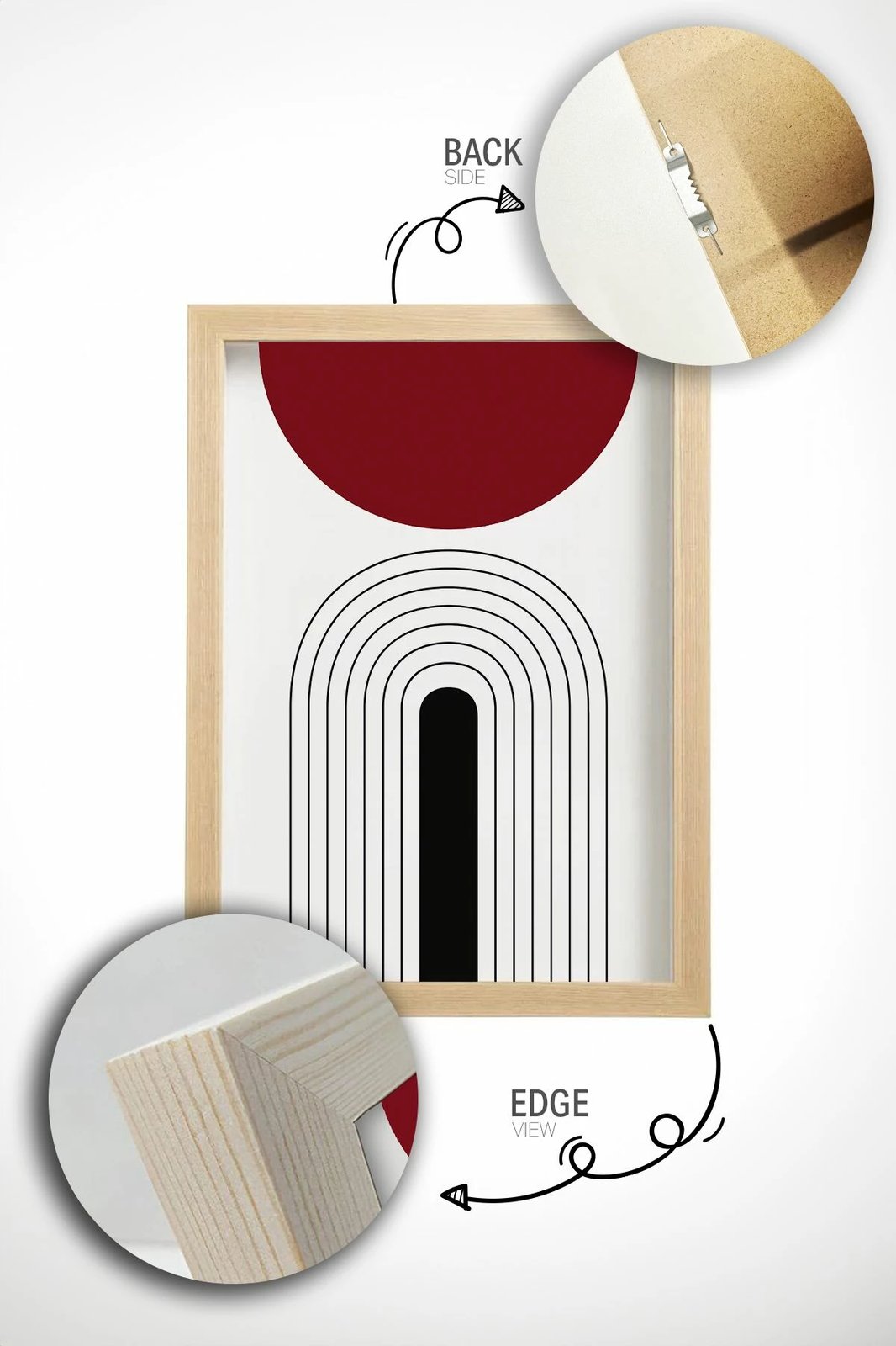 Pikturë dekorative me kornizë (3 copë), Wallity, Ersydata7-3348