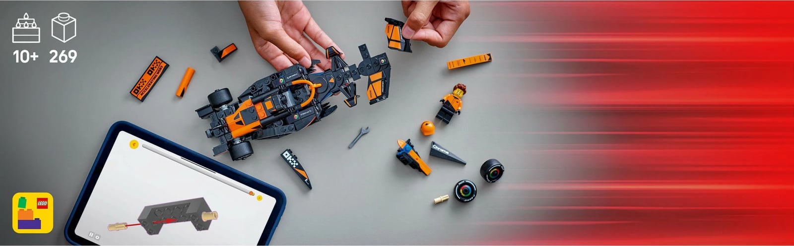 Set ndërtimi LEGO McLaren F1® Team MCL38, 269 pjesë, shumëngjyrësh