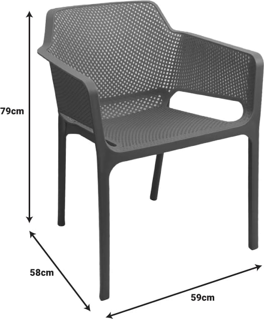 Karrige me krahë Oviez, ngjyrë kapuçino, 59x58x79cm