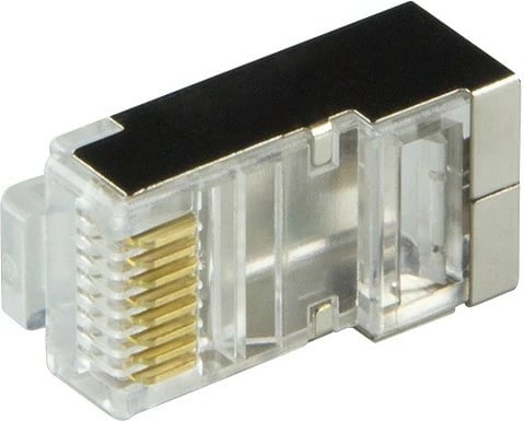 Set konektorë RJ45 CAT.6 LogiLink MP0022, 100 copë, i mbrojtur, zi