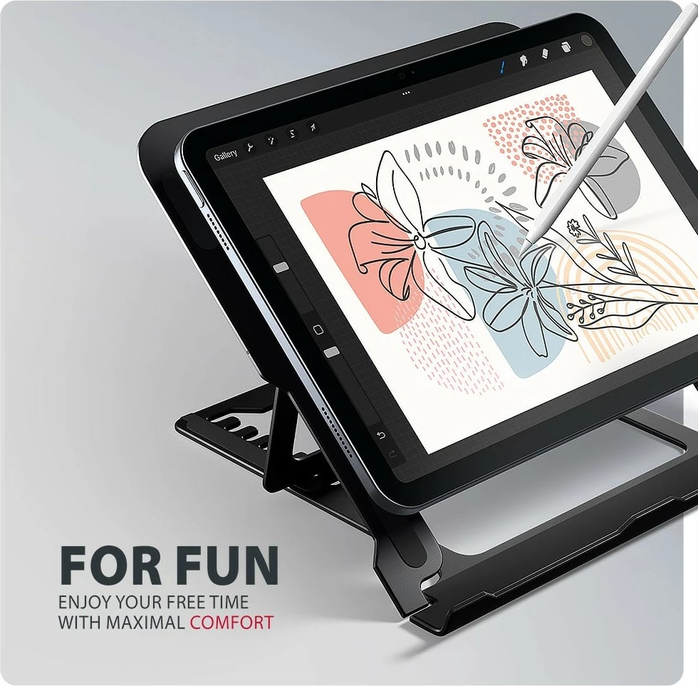 Mbajtëse laptopi AXAGON STND-LAB alumini 10-17.3" 8 pozicione e rregullueshme, e zezë