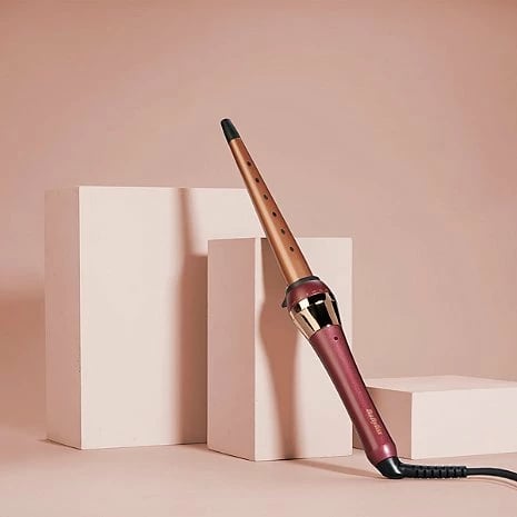 ondulues flokësh BaByliss 2523PE konik 25-13 mm Advanced Ceramics 30 temperatura 150-210°C quartz-ceramic, ngjyrë rozë e artë/bordo