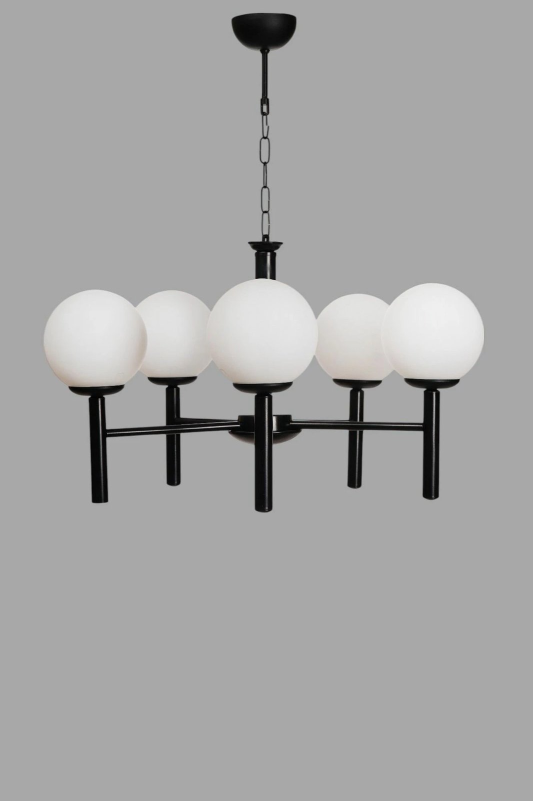 Llambadar Opviq, 8978-5, metal dhe qelq, i bardhë dhe i zi