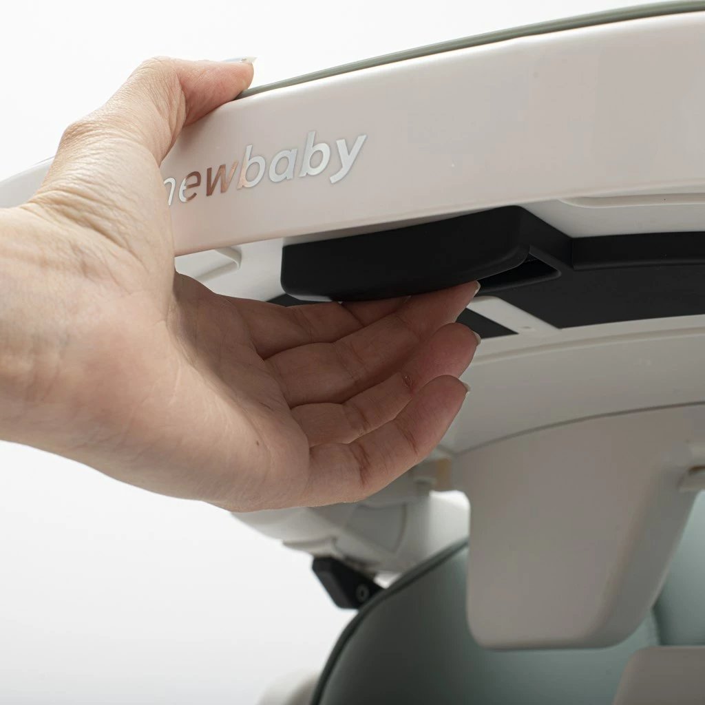 Karrige e lartë për bebe, New Baby, Muka, 5 nivele lartësie, shpinore 6 pozicione, tabaka dyshe, dusty green