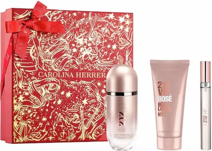 Eau de Parfum për femra Carolina Herrera 212 Vip Rosé, 80ml, set 3 copë