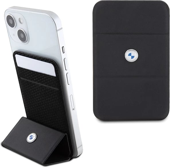 Mbështjellës BMW Wallet Card Slot Stand Signature Collection, MagSafe, i zi