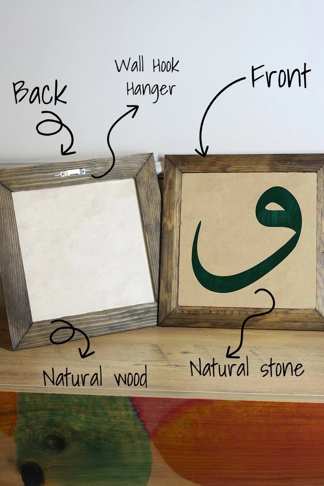 Pikturë dekorative me kornizë, Wallity, Ersytastablo53 - 26, shumëngjyrëshe, 26x26cm