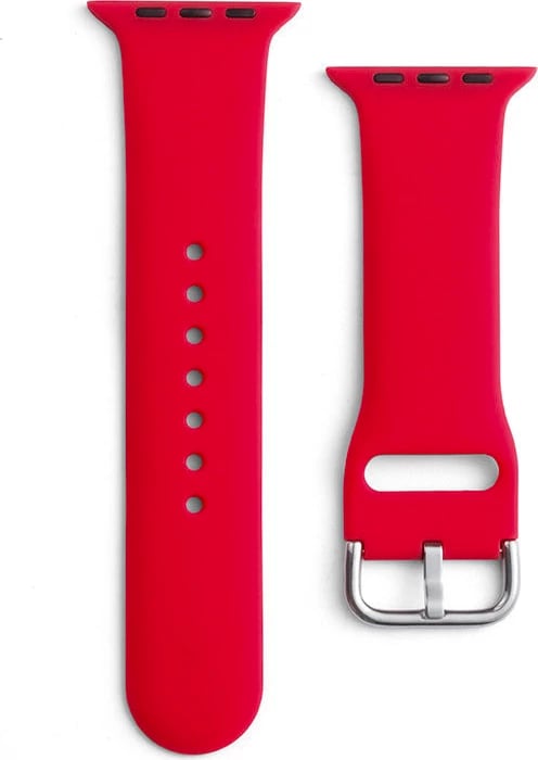 Rrip silikoni për orë të mençur Hurtel për Apple Watch Ultra/9/8/7/6/5/4/3/2/SE (42/44/45/49mm), Kuq