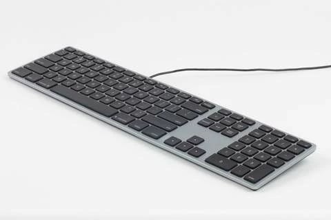 Tastierë Matias FK318L për Mac, alumini, me ndriçim RGB, Gri
