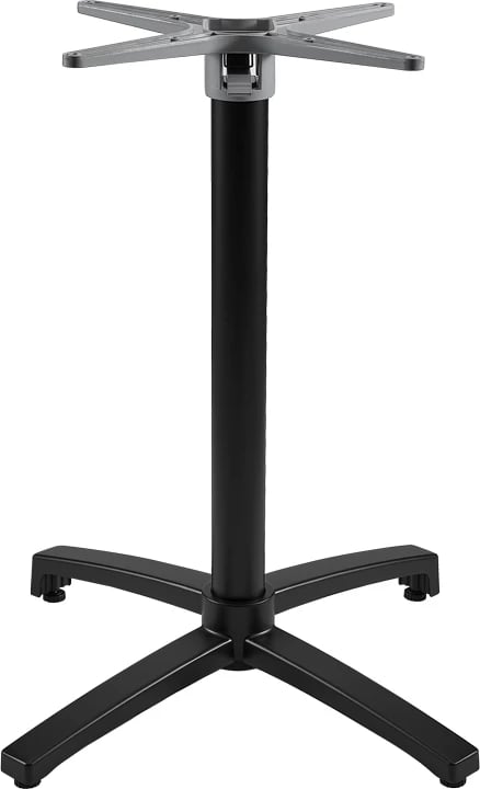 Bazë tavoline metalike, ngjyrë e zezë, Levo, 69x69x73cm