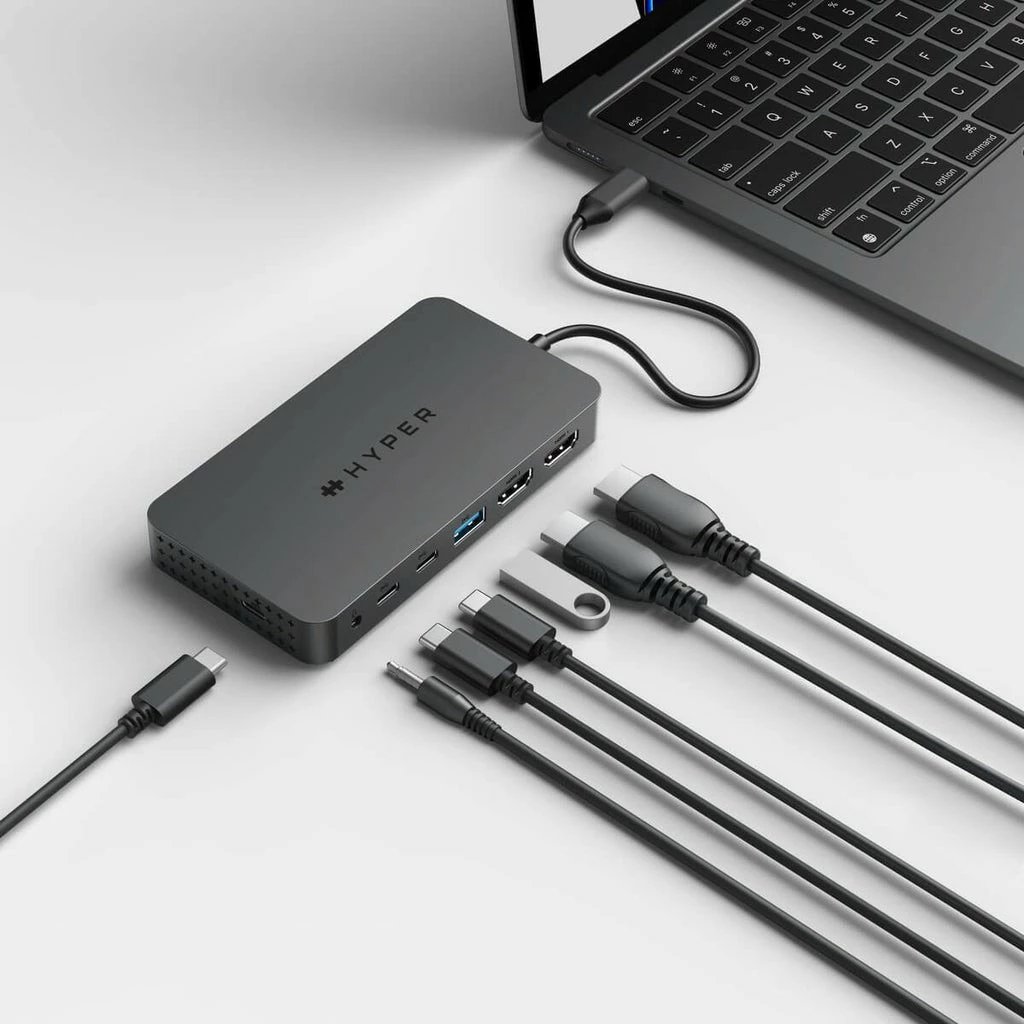 Dock USB-C Targus Hyper HyperDrive 7-in-1, 4K, 2x HDMI, 100W, gri