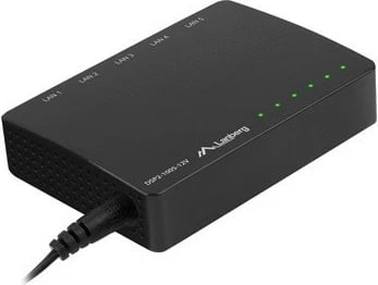 Switch rrjeti Lanberg DSP2-1005-12V, 5 porta Gigabit, desktop, i zi
