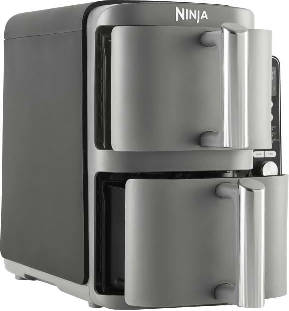 Airfryer, Ninja SL400EU XL Double Stack, 2x4.75L, 6 funksione, panel i heqshëm, gri