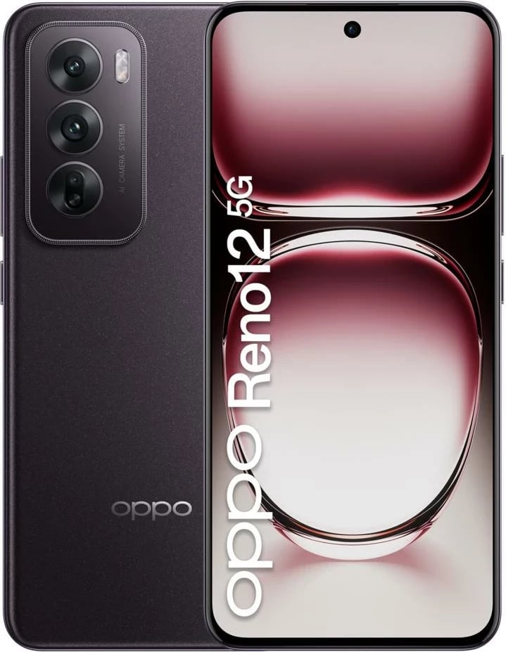 Celular OPPO Reno 12 12+256GB 6.7" 5G Ngjyrë e zezë dhe kafe