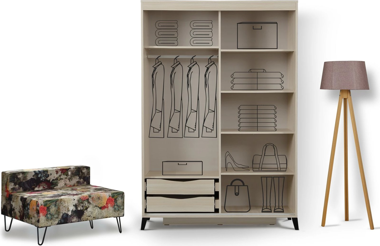 Dollap Hanah Home, Pasific Home Fuga 140, ngjyrë lisi