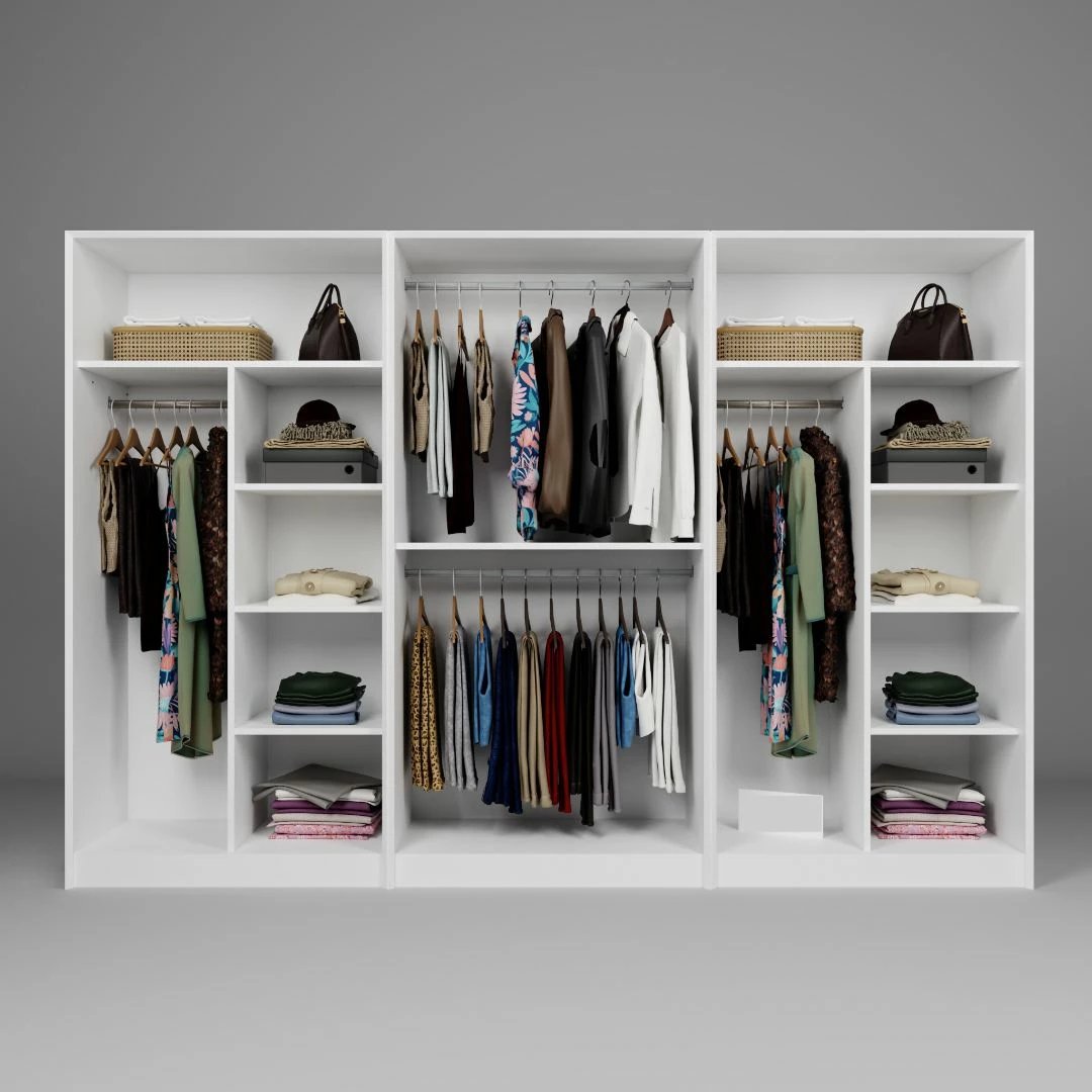 Dollap për rroba, ngjyrë e bardhë, Skye Decor, Lucas 1600-88