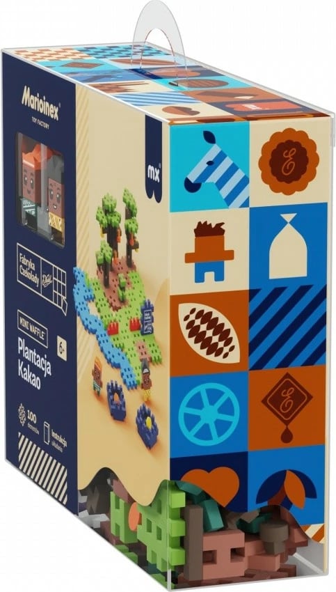 Set lodrash ndërtimi Marioinex Mini Waffle Plantacion Kakaoje, 100 elemente, shumëngjyrëshe