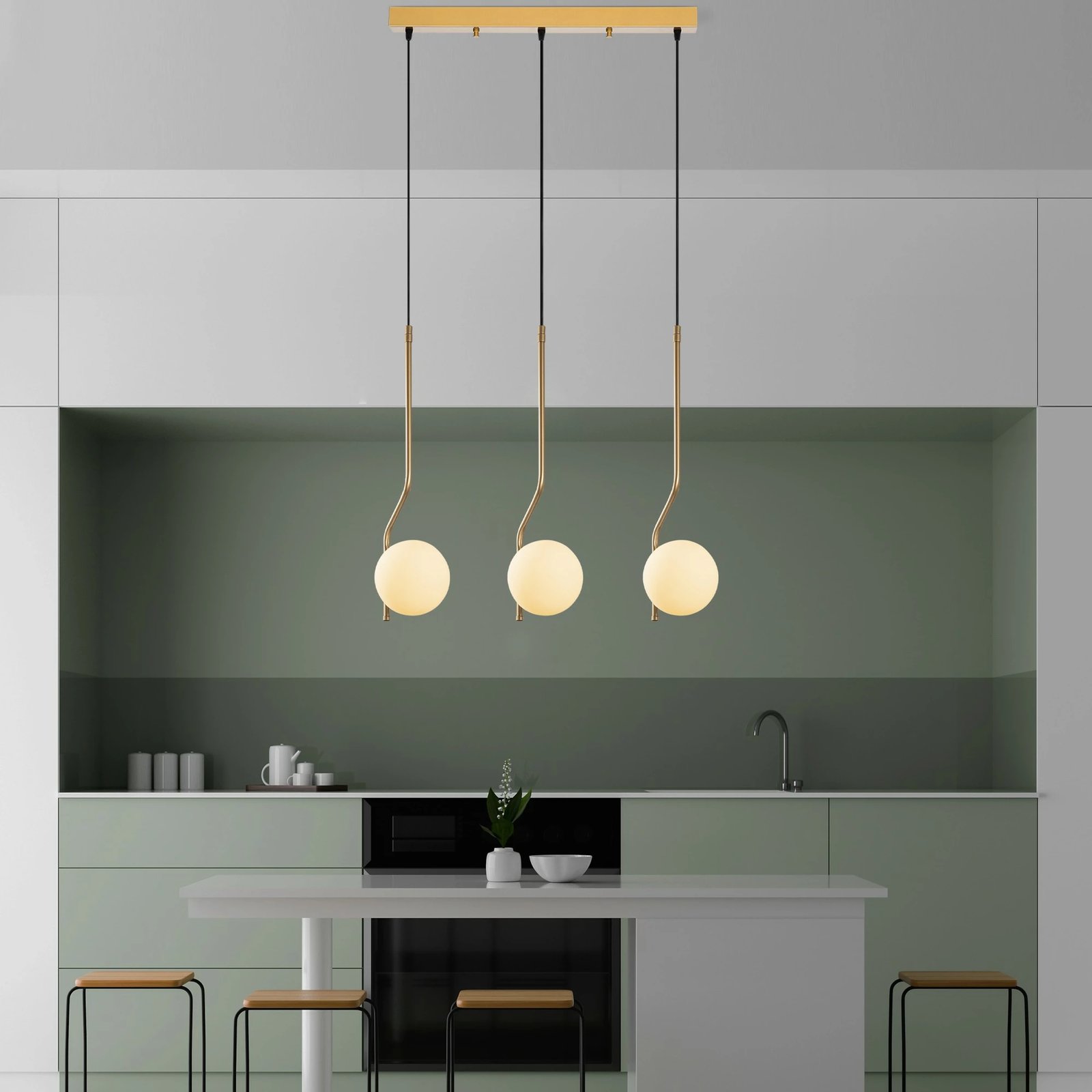 Llambë tavani Opviq, Tulıp, ngjyrë ari, 70x15x110cm