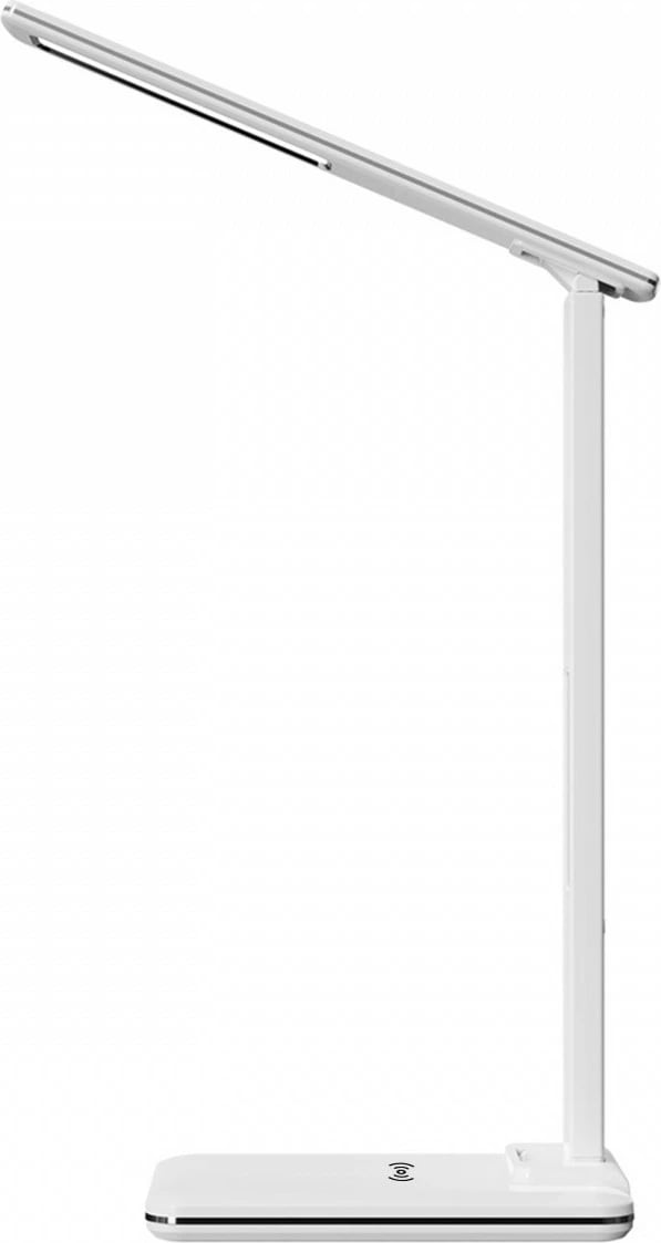 Llambë tavoline Media-Tech MT222 me karikues wireless, LED display, Bardhë