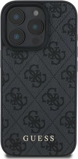 Mbështjellës Guess 4G Classic për iPhone 16 Pro Max, i zi