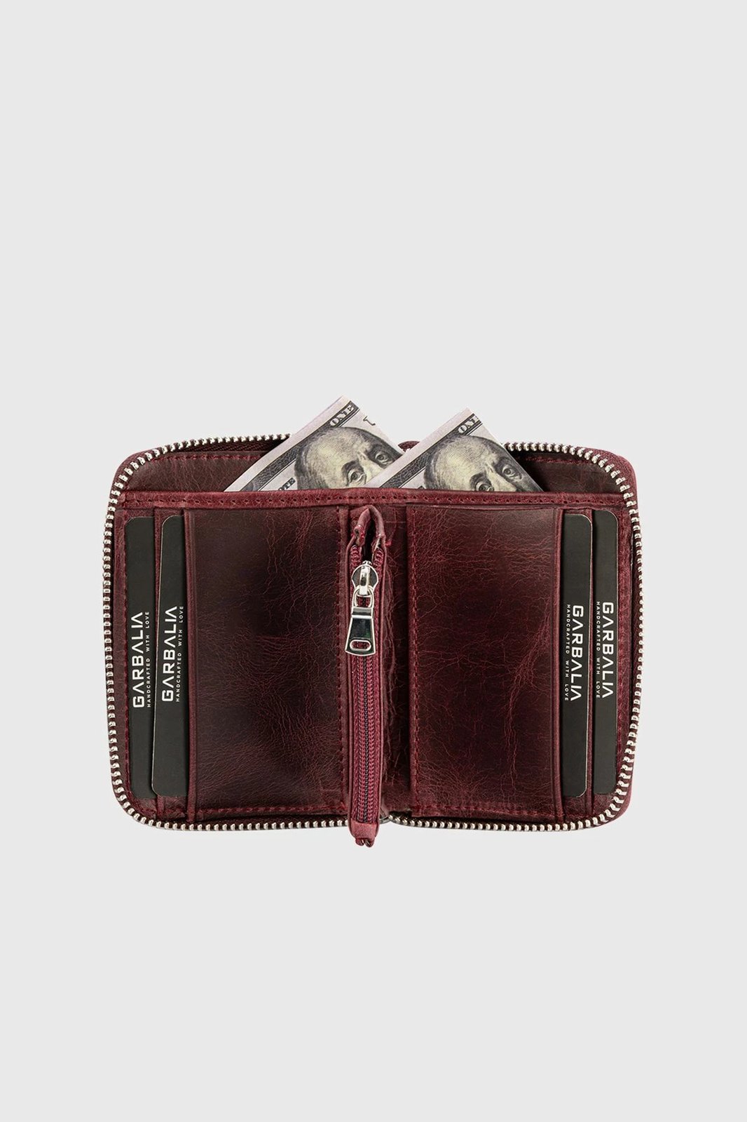 Portofol unisex Zoozie Bags, Sydney Crayz, ngjyrë burgundy
