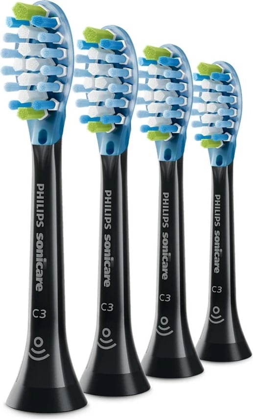 Koka zëvendësuese për furçë dhëmbësh Philips Premium Plaque Defence HX9044/88, 4 copë, e zezë