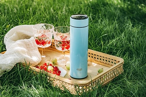 Termus me LED, Adler AD 4506, 473 ml, çelik inox SS304, blu