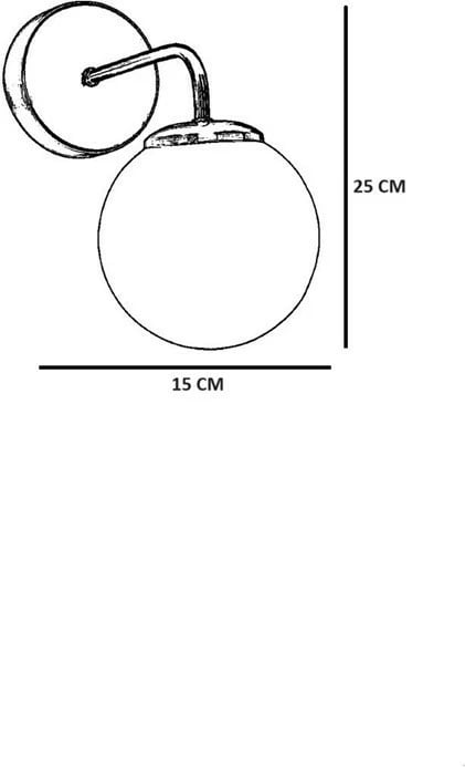 Aplik muri Opviq Pablo, metal i zi, xham amber Aplik muri Opviq Pablo, metal i zi, xham amber