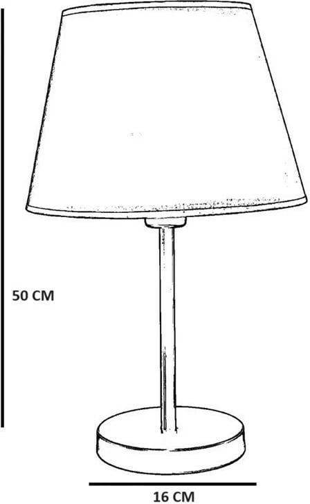 Llambë tavoline Opviq, ngjyrë ari dhe krem, 50cm