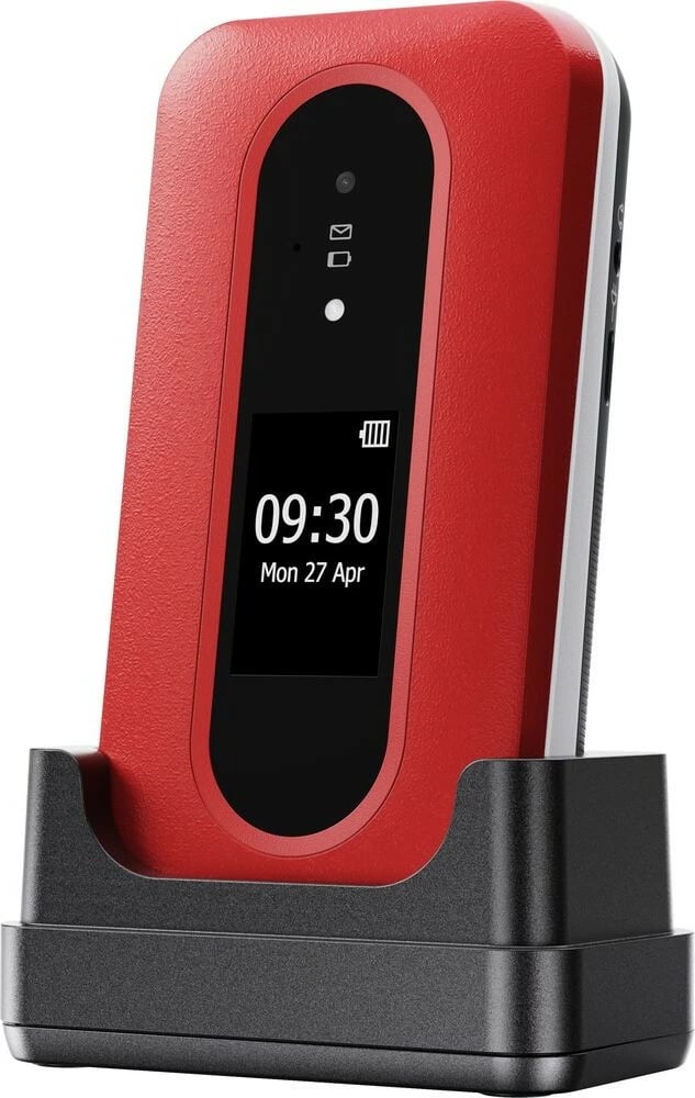 Celular Doro Leva L30, Clamshell, 2.8", 2 MP, 1150 mAh, Kuq, Bardhë