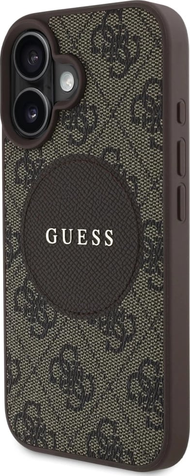 Mbështjellës Guess 4G Circle Classic Logo MagSafe për iPhone 16, Kafe Mbështjellës Guess 4G Circle Classic Logo MagSafe për iPhone 16, Kafe