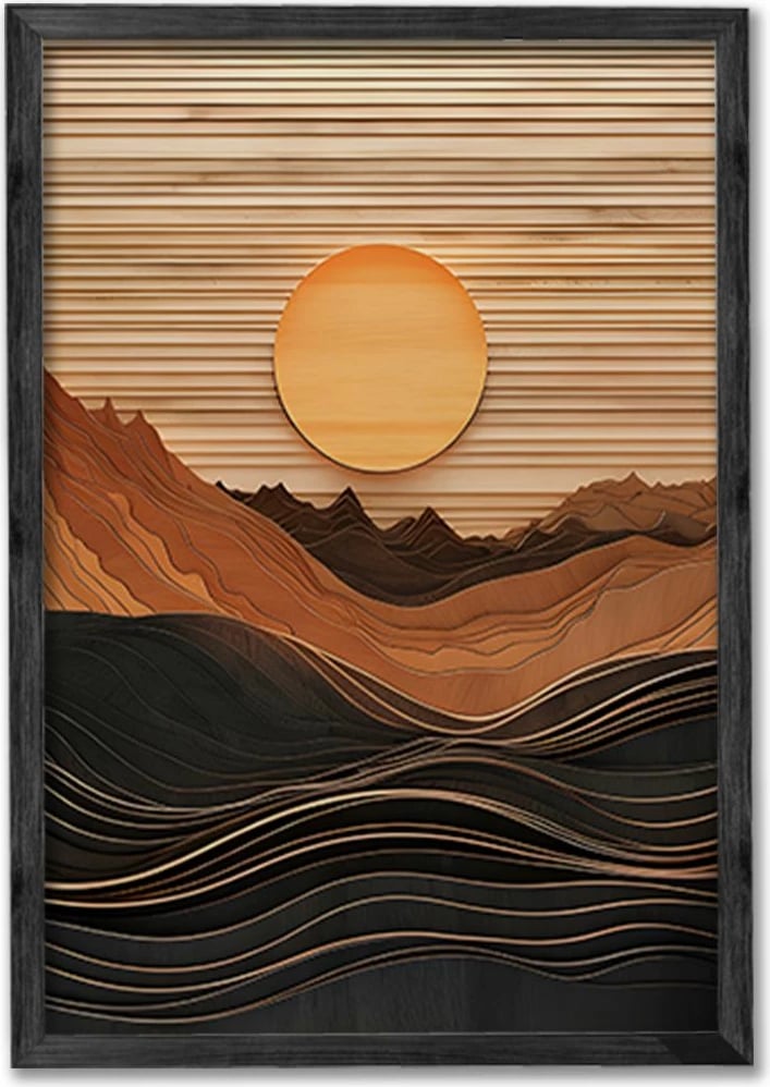 Pikturë dekorative me kornizë (3 copë), Wallity, Ersy3Syhcrv63