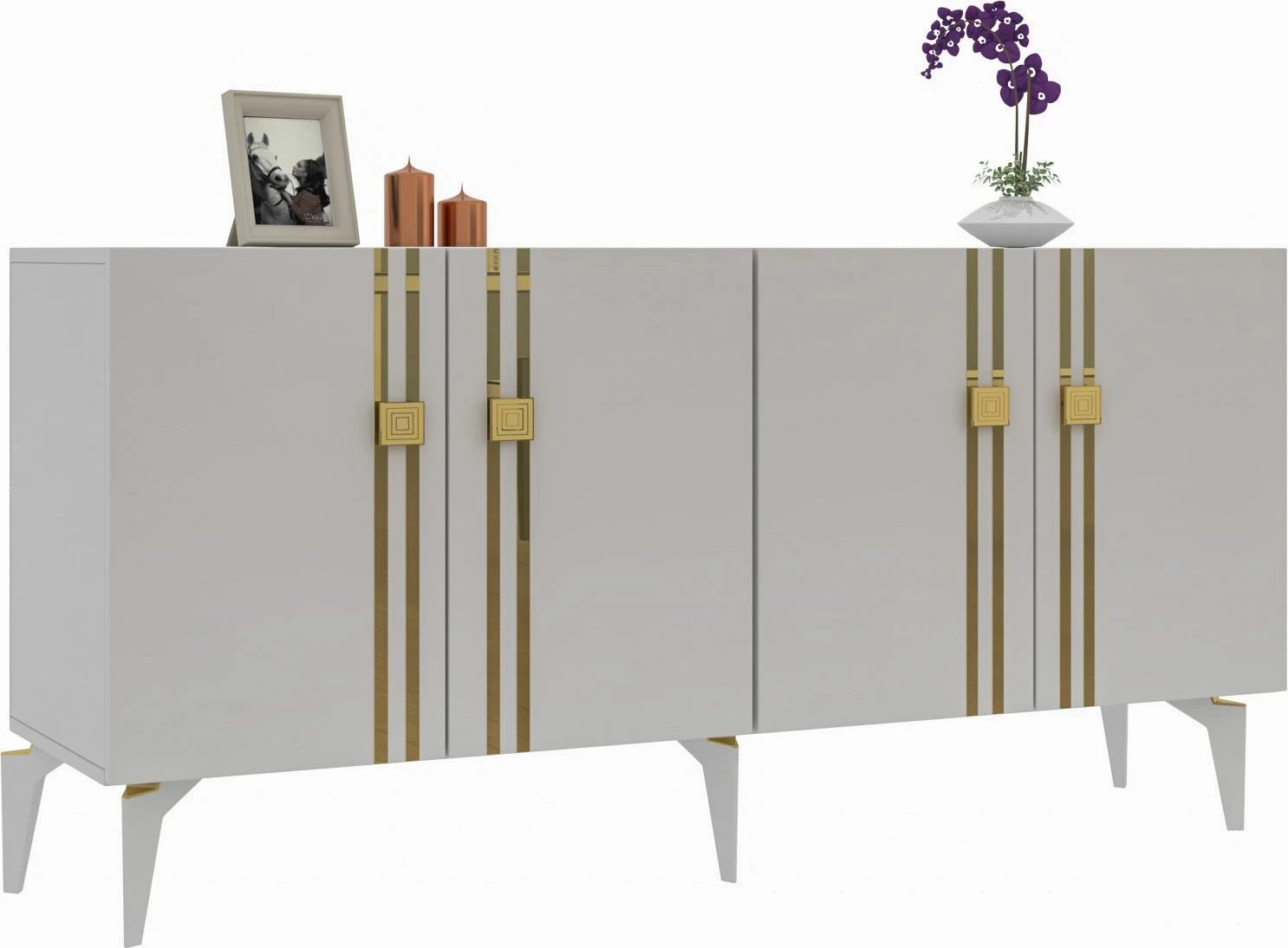 Konsolë Skye Decor, Bahar KB150, e bardhë